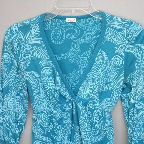 Splendid Blouse V Neck with Tie in back Small - Picture 2 of 6